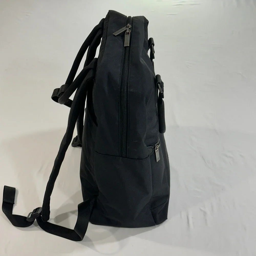 Open Story Commuter Backpack Black Nylon Laptop Bag Travel Work School Unisex